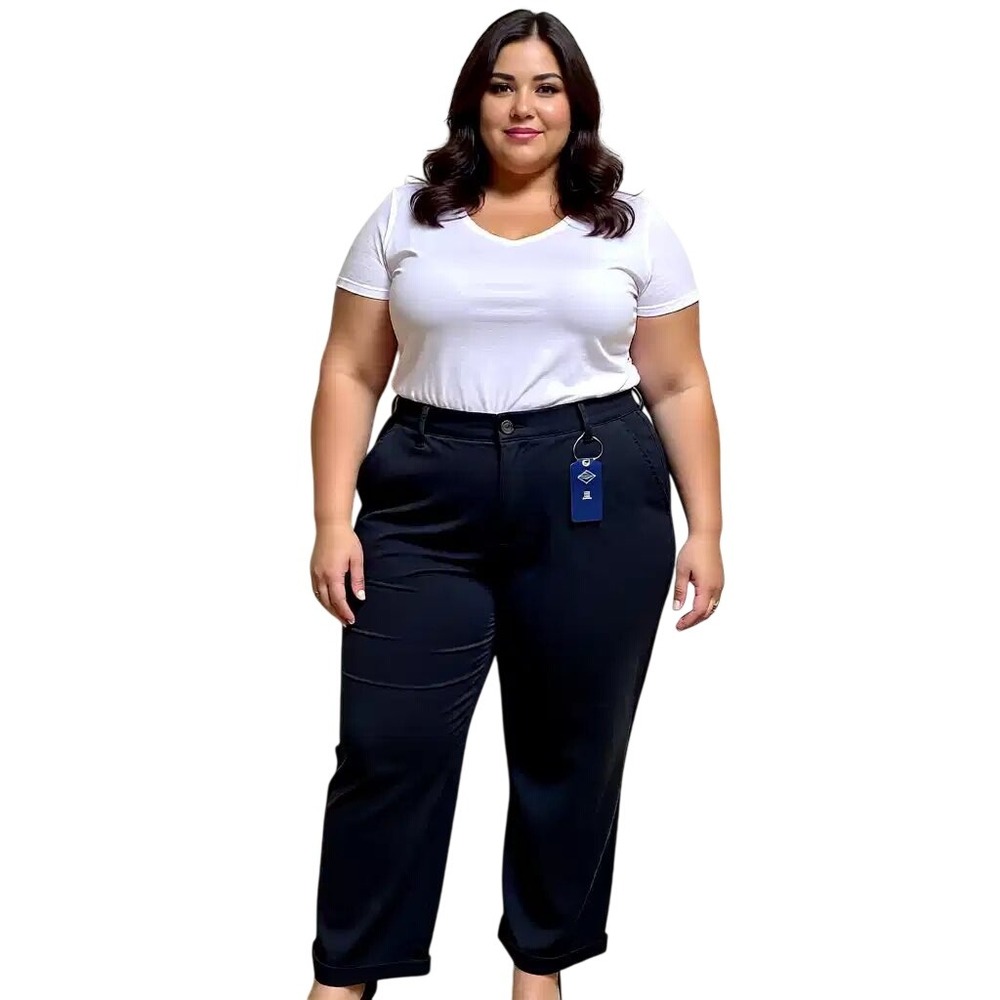 St Johns Bay Girlfriend Chino Women's Black Mid Rise Girlfriend Pants 18 NWT